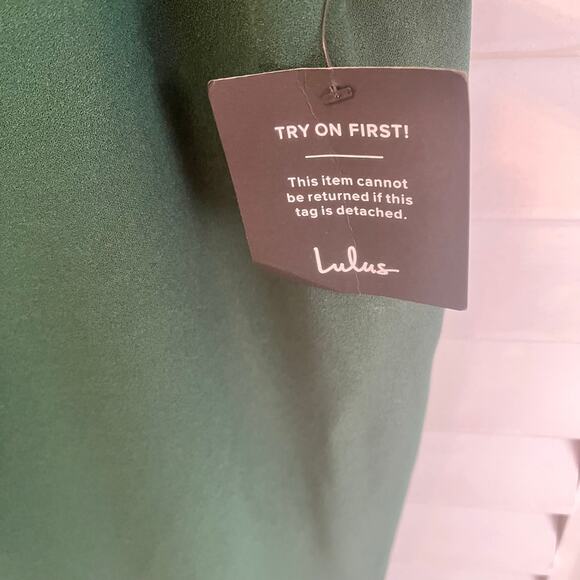 Lulu’s Instant Icon Dark‎ Green V-Neck Sleeveless Jumpsuit Size XL - Picture 8 of 10